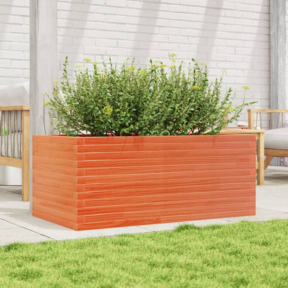 Garden Planter Wax Brown 110x60x46 cm Solid Wood Pine