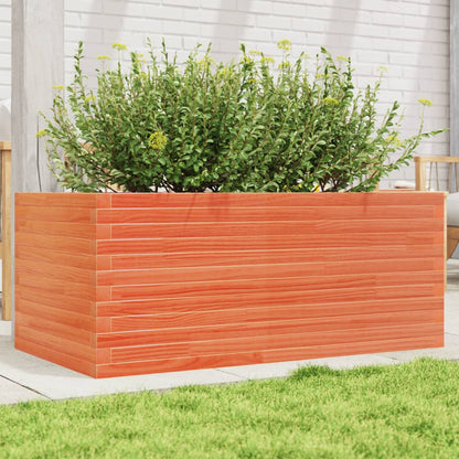 Garden Planter Wax Brown 110x60x46 cm Solid Wood Pine