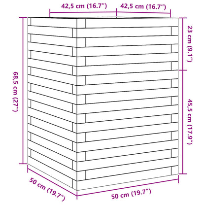 Garden Planter 50x50x68.5 cm Solid Wood Pine