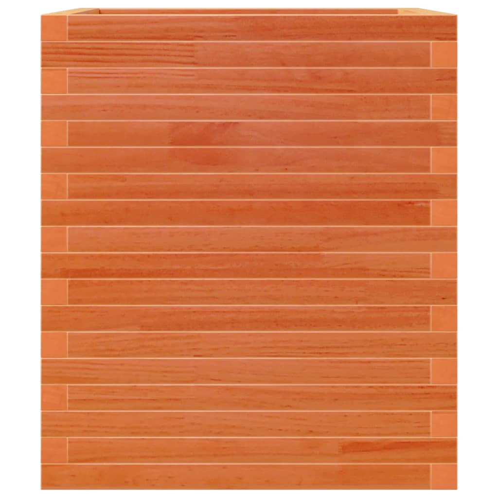 Garden Planter Wax Brown 60x60x68.5 cm Solid Wood Pine