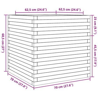 Garden Planter 70x70x68.5 cm Solid Wood Pine