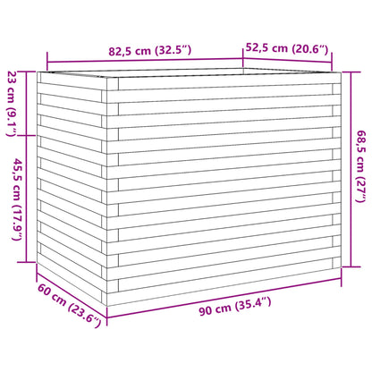 Garden Planter 90x60x68.5 cm Solid Wood Pine