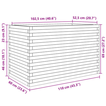 Garden Planter 110x60x68.5 cm Solid Wood Douglas