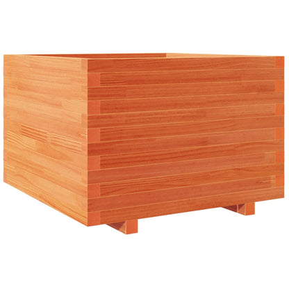 Garden Planter Wax Brown 70x70x49.5 cm Solid Wood Pine