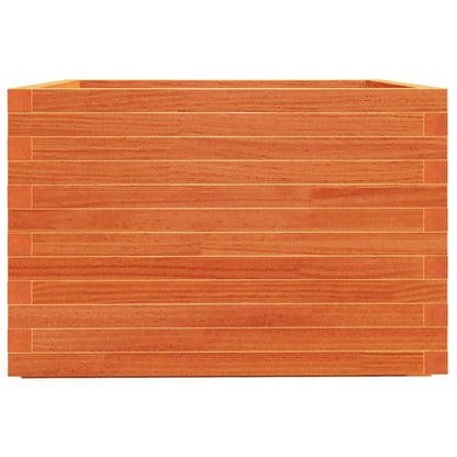 Garden Planter Wax Brown 70x70x49.5 cm Solid Wood Pine