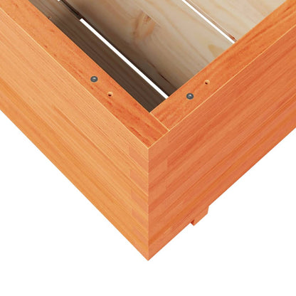 Garden Planter Wax Brown 70x70x49.5 cm Solid Wood Pine