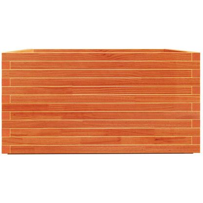 Garden Planter Wax Brown 90x90x49.5 cm Solid Wood Pine