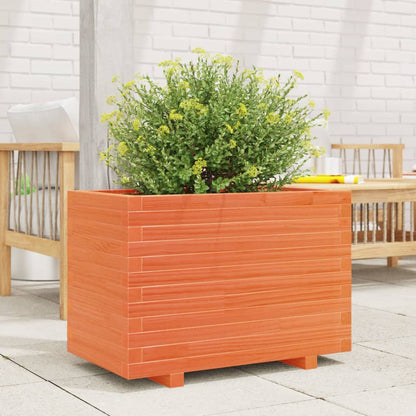 Garden Planter Wax Brown 70x40x49.5 cm Solid Wood Pine