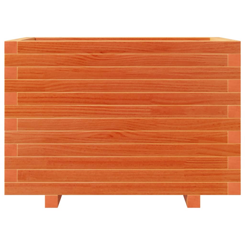 Garden Planter Wax Brown 70x40x49.5 cm Solid Wood Pine