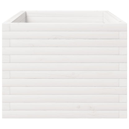 Garden Planter White 90x60x49.5 cm Solid Wood Pine