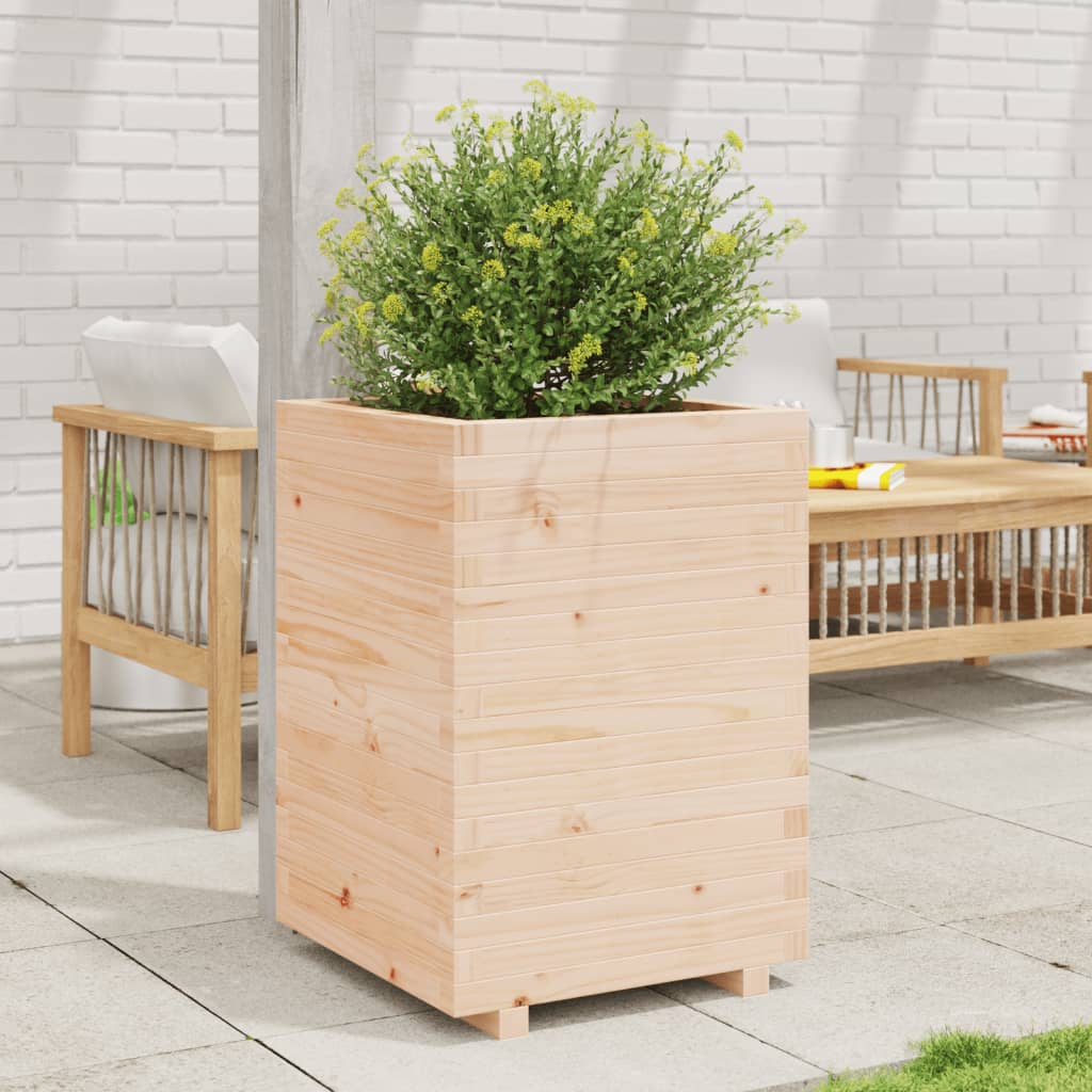 Garden Planter 50x50x72.5 cm Solid Wood Pine