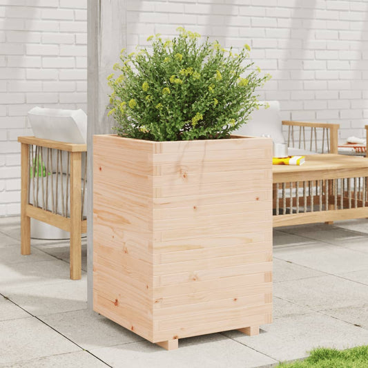 Garden Planter 50x50x72.5 cm Solid Wood Pine