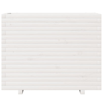 Garden Planter White 90x40x72.5 cm Solid Wood Pine