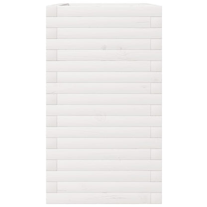 Garden Planter White 90x40x72.5 cm Solid Wood Pine
