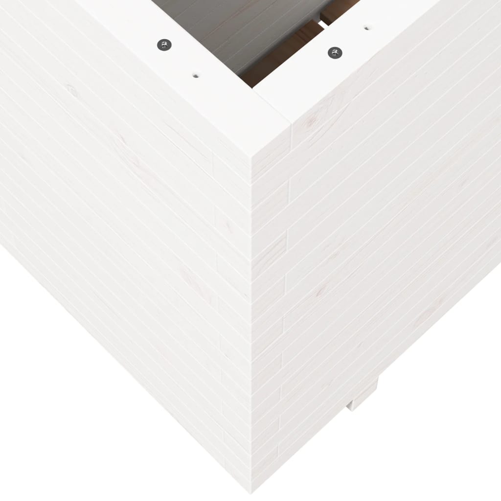 Garden Planter White 90x40x72.5 cm Solid Wood Pine