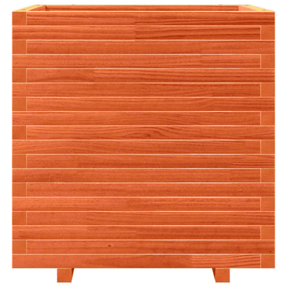 Garden Planter Wax Brown 70x70x72 cm Solid Wood Pine