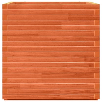 Garden Planter Wax Brown 70x70x72 cm Solid Wood Pine
