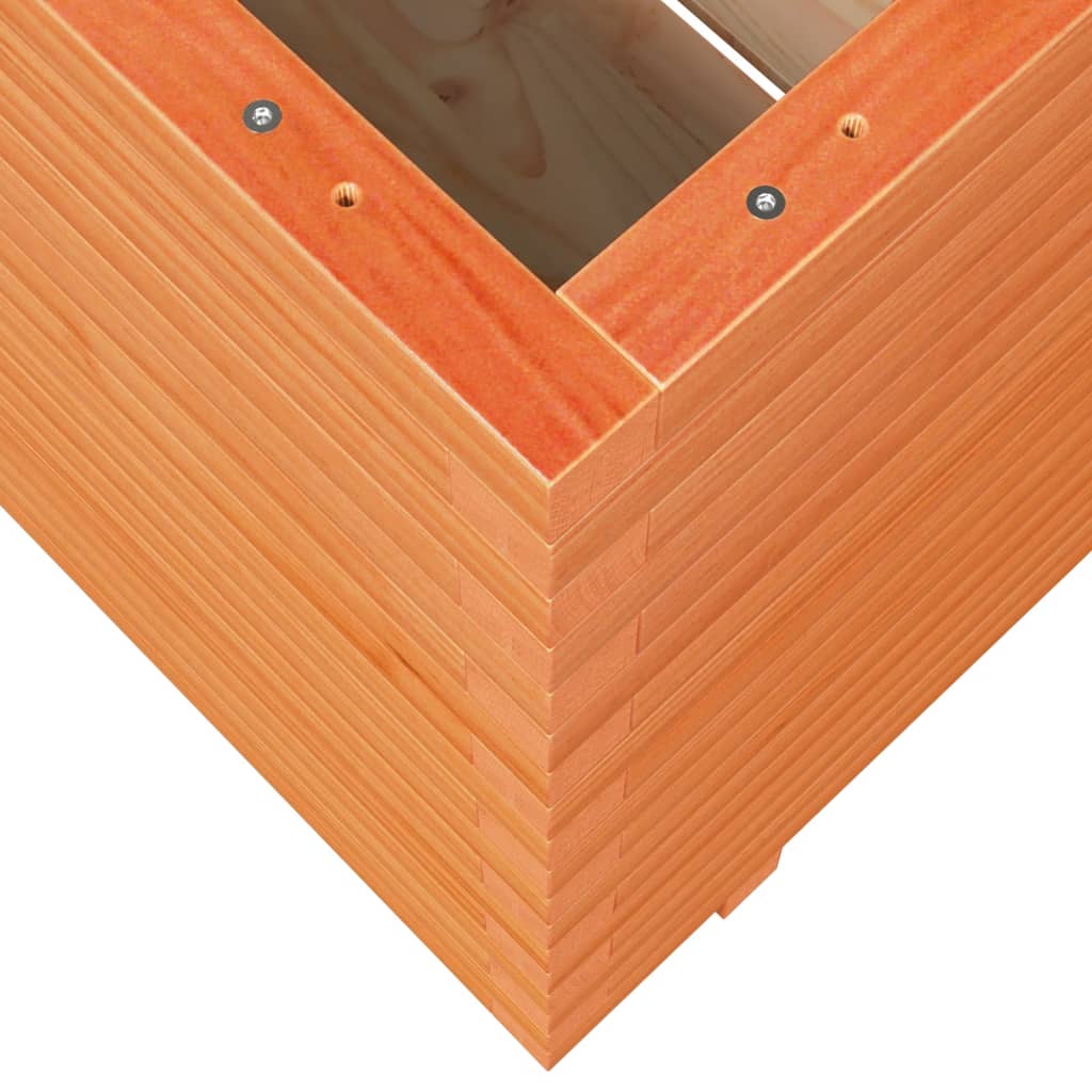 Garden Planter Wax Brown 70x70x72 cm Solid Wood Pine