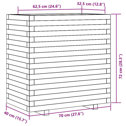 Garden Planter 70x40x72 cm Solid Wood Pine