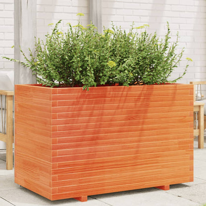 Garden Planter Wax Brown 110x60x72 cm Solid Wood Pine