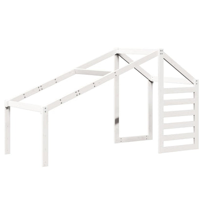 High Sleeper Bed without Mattress White 90x200 cm Solid Wood Pine
