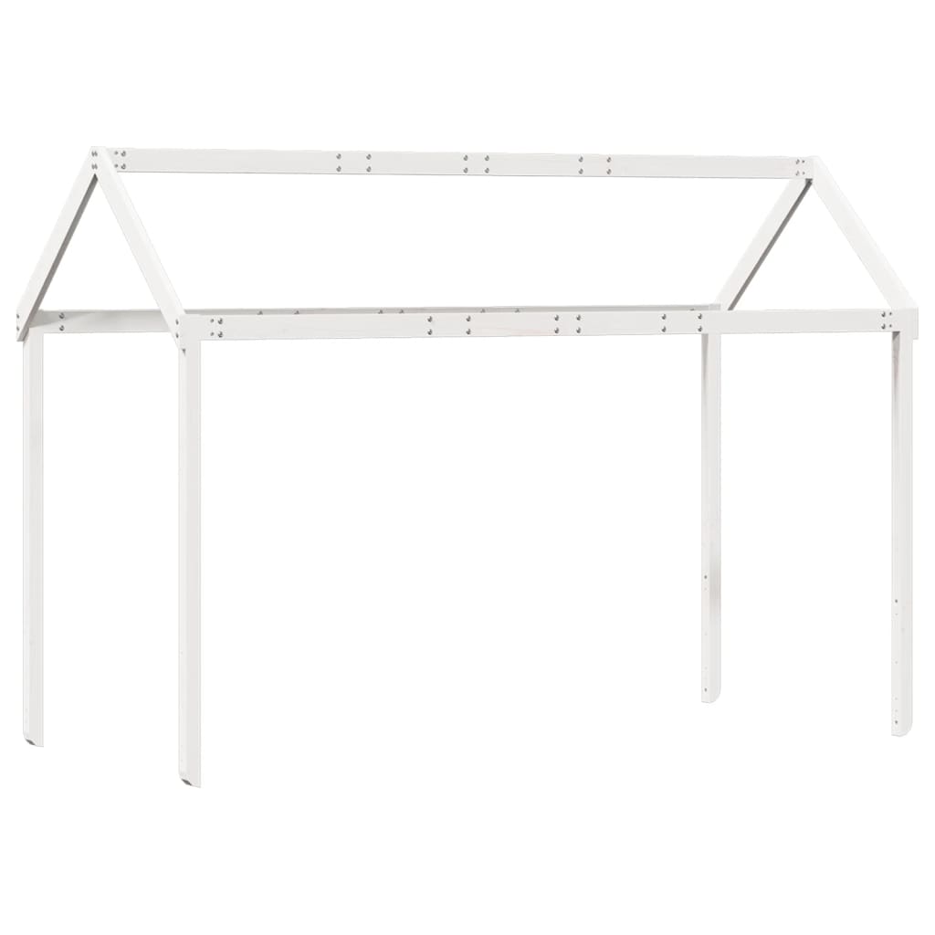 High Sleeper Bed without Mattress White 80x200 cm Solid Wood Pine