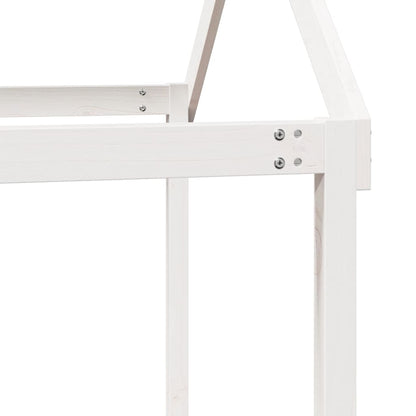 High Sleeper Bed without Mattress White 80x200 cm Solid Wood Pine