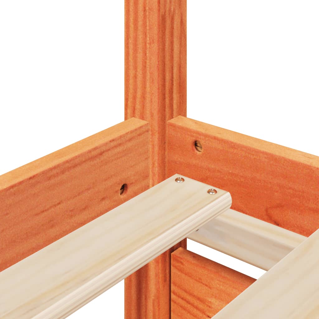 Bed Frame without Mattress Wax Brown 180x200 cm Super King Solid Wood Pine