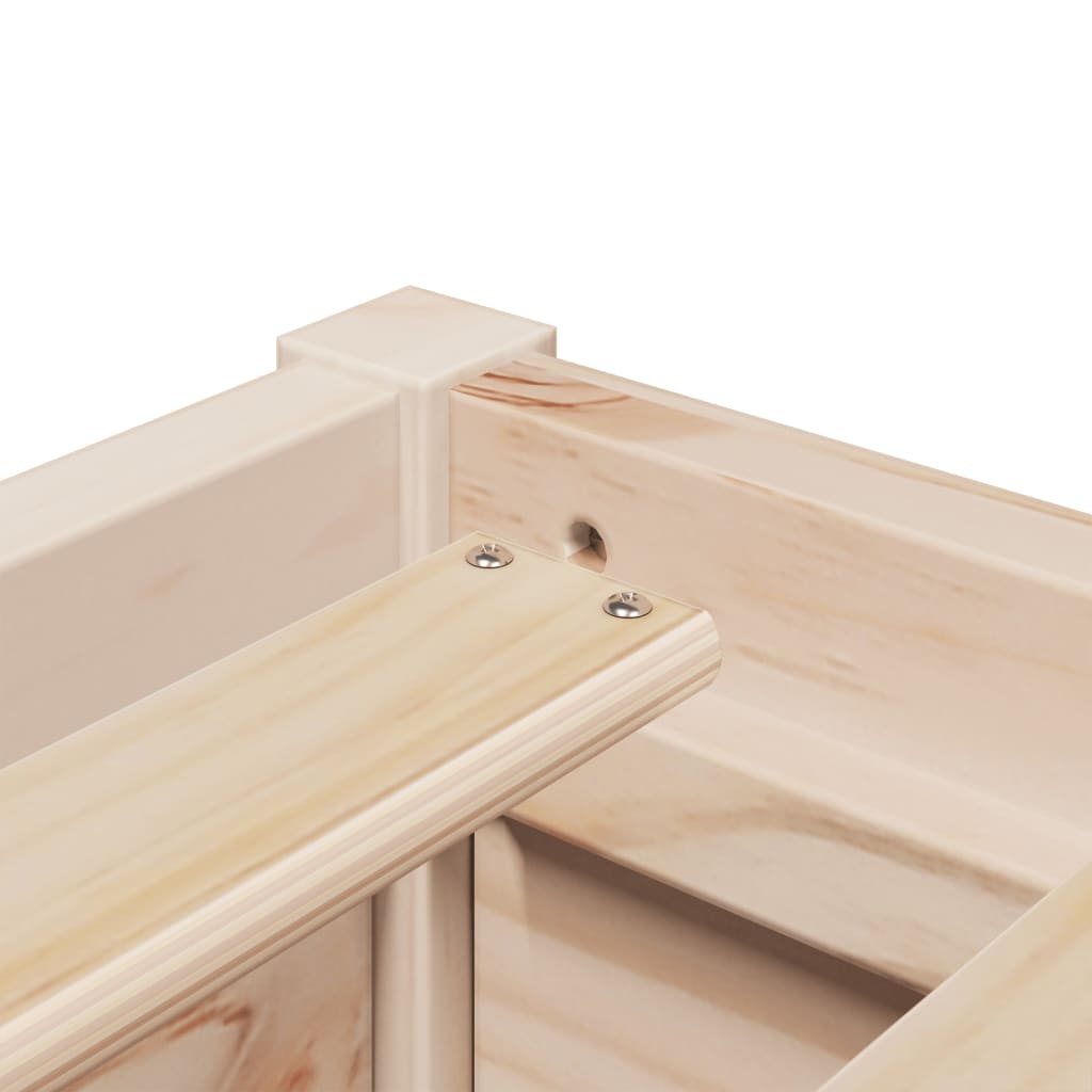 Bed Frame without Mattress 140x190 cm Solid Wood Pine
