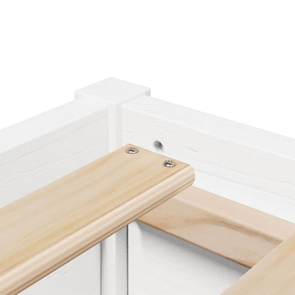 Bed Frame without Mattress White 140x190 cm Solid Wood Pine
