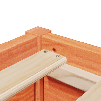 Bed Frame without Mattress Wax Brown 140x190 cm Solid Wood Pine