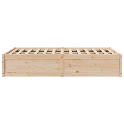Bed Frame without Mattress 135x190 cm Double Solid Wood Pine