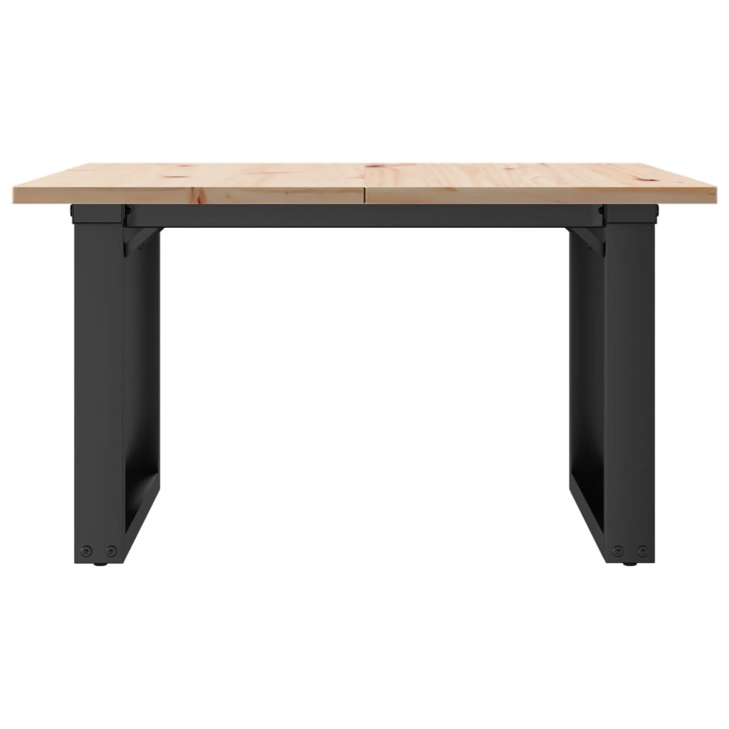 Coffee Table O-Frame 70x70x40 cm Solid Wood Pine and Steel