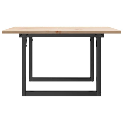 Coffee Table O-Frame 70x70x40 cm Solid Wood Pine and Steel