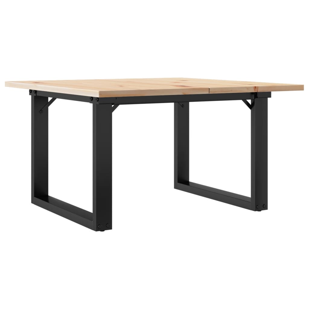 Coffee Table O-Frame 70x70x40 cm Solid Wood Pine and Steel