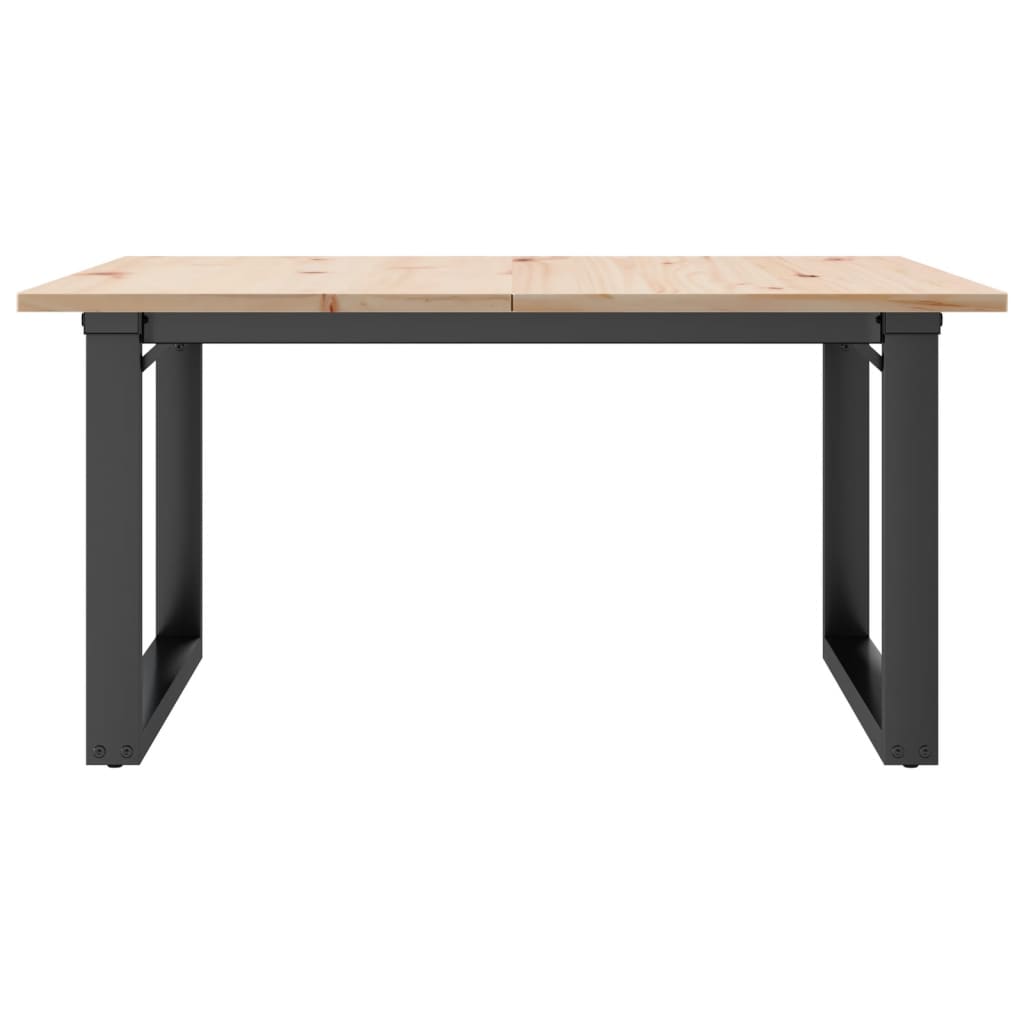 Coffee Table O-Frame 90x90x45 cm Solid Wood Pine and Steel