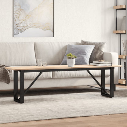 Coffee Table O-Frame 160x40x45 cm Solid Wood Pine and Steel