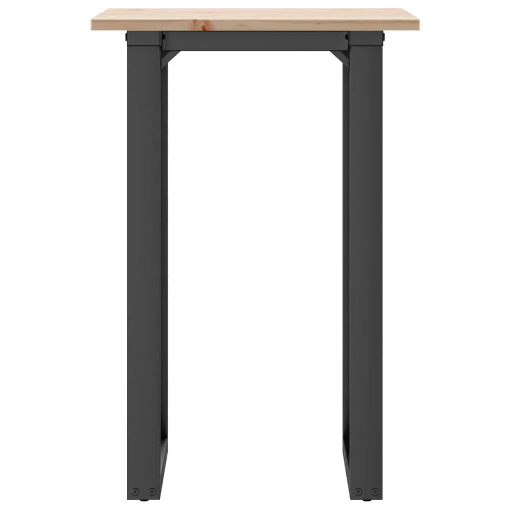 Dining Table O-Frame 50x50x75 cm Solid Wood Pine and Steel