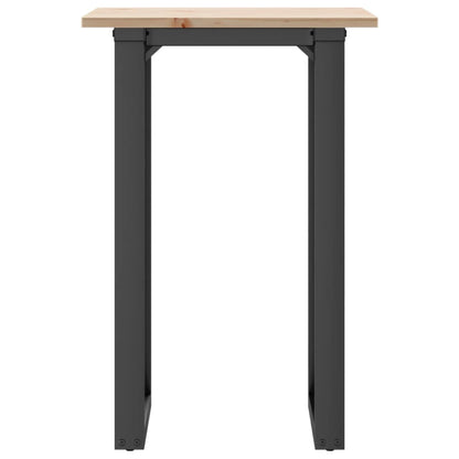 Dining Table O-Frame 50x50x75 cm Solid Wood Pine and Steel