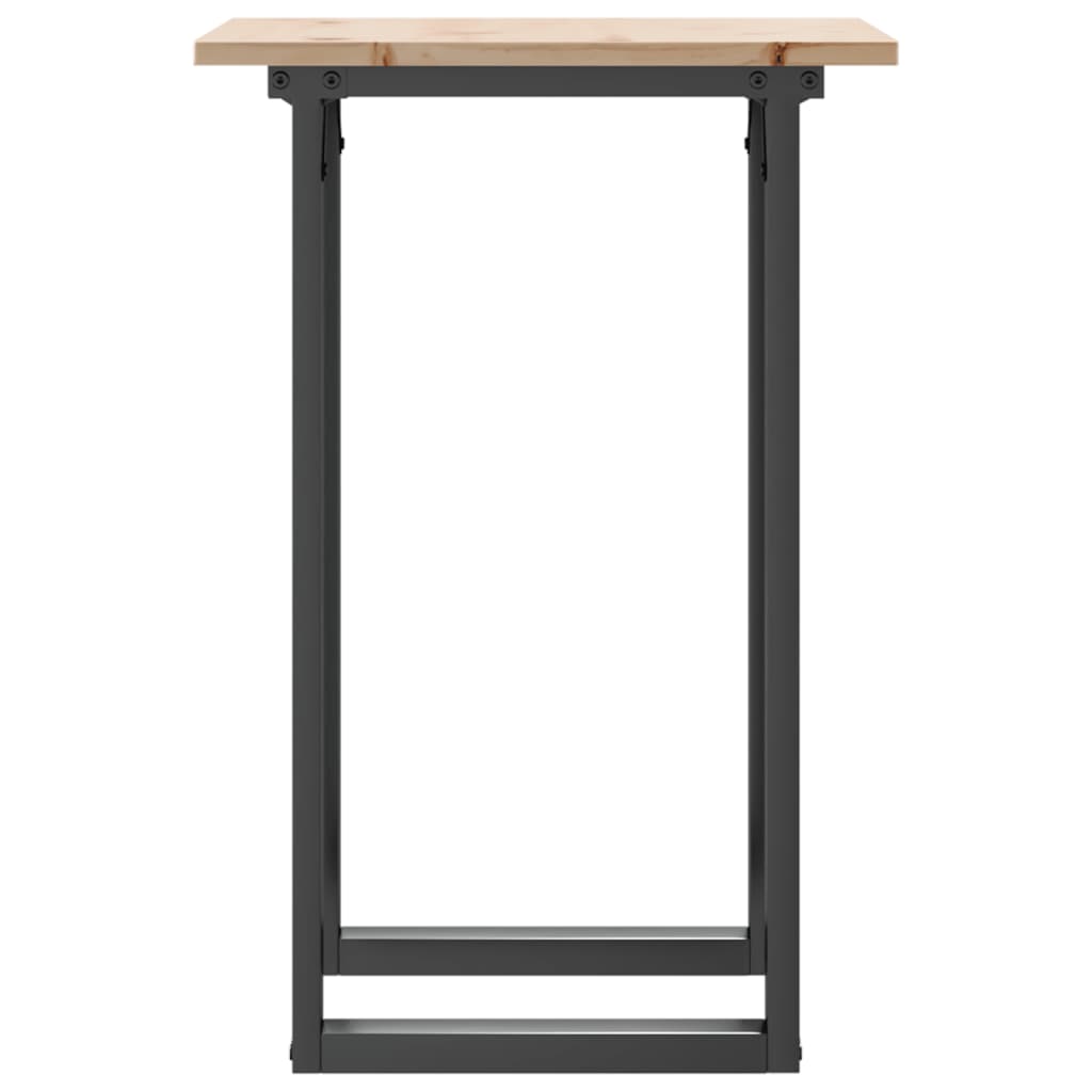 Dining Table O-Frame 50x50x75 cm Solid Wood Pine and Steel