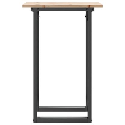 Dining Table O-Frame 50x50x75 cm Solid Wood Pine and Steel