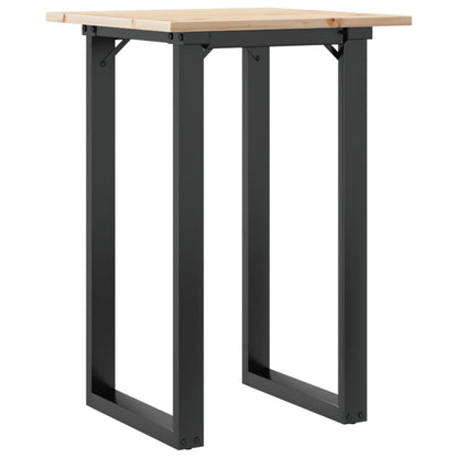 Dining Table O-Frame 50x50x75 cm Solid Wood Pine and Steel