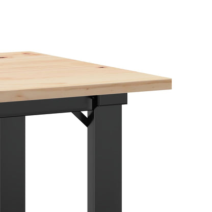 Dining Table O-Frame 50x50x75 cm Solid Wood Pine and Steel