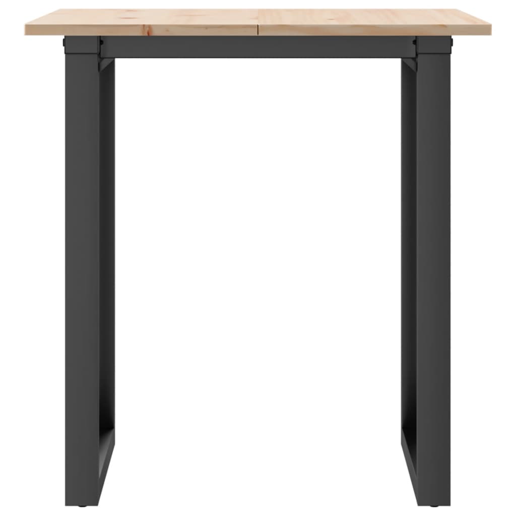 Dining Table O-Frame 70x70x75 cm Solid Wood Pine and Steel