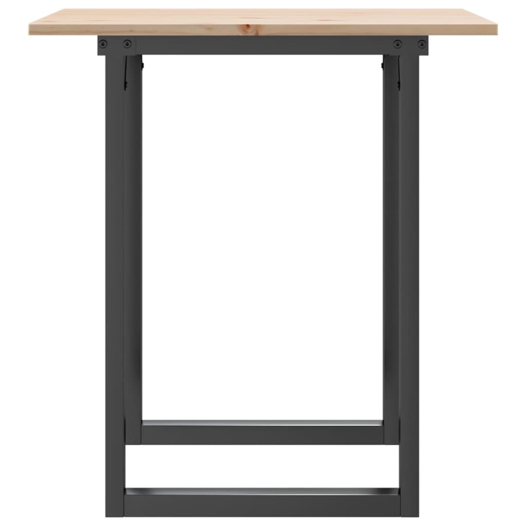 Dining Table O-Frame 70x70x75 cm Solid Wood Pine and Steel