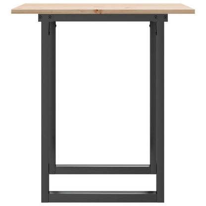 Dining Table O-Frame 70x70x75 cm Solid Wood Pine and Steel