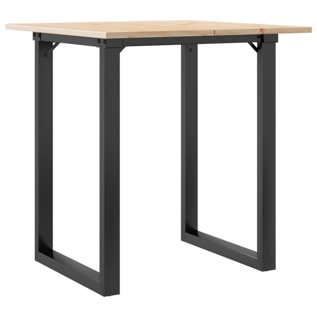 Dining Table O-Frame 70x70x75 cm Solid Wood Pine and Steel