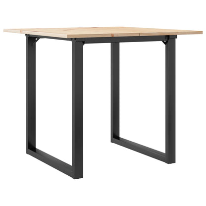 Dining Table O-Frame 80x80x75 cm Solid Wood Pine and Steel