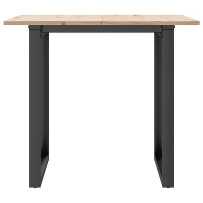 Dining Table O-Frame 80x80x75 cm Solid Wood Pine and Steel