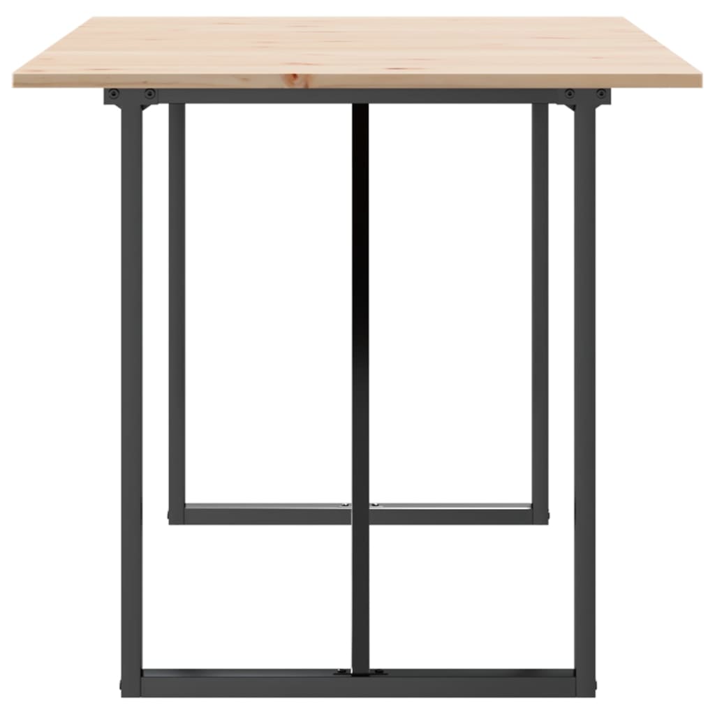 Dining Table O-Frame 160x80x75 cm Solid Wood Pine and Steel